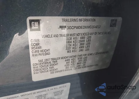 2021 Chevrolet Silverado 1500 2Wd Short Bed Rst from USA, damaged, VIN 3GCPWDEDXMG164812